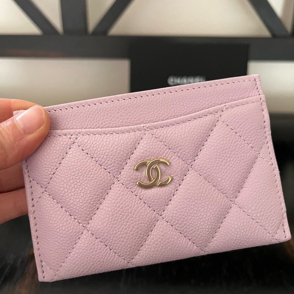 ❌❌ NOT AVAILABLE BNIB FLAT CARD HOLDER 24s LILAC CAVIAR LGHW - Picture 9 of 9
